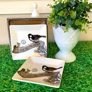 St. Nicholas Square, Canape plates Joy to the world, (set of 2), NIB